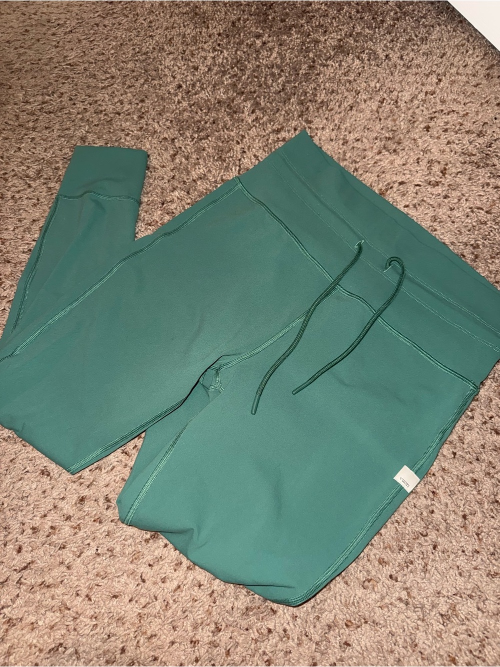 Vuori Teal Drawstring High-Rise Leggings